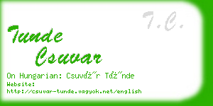 tunde csuvar business card